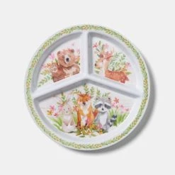 Soren Woodlands Kids Melamine Section Plate