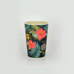 Frankie & Me Tropical Blue Bamboo Cup 4 Pack