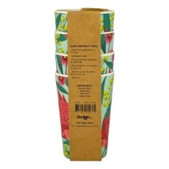 Frankie & Me Australiana Bamboo Cup 4 Pack