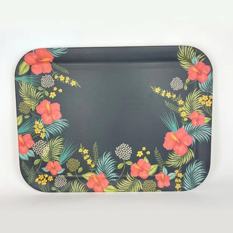 Frankie & Me Tropical Blue Bamboo Tray 1 Frankie & Me Tropical Blue Bamboo Tray