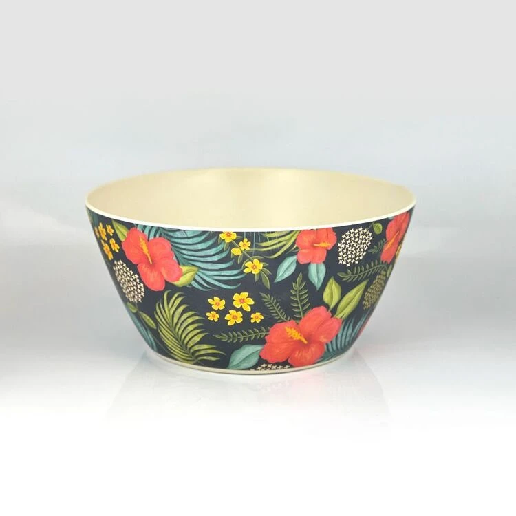 Frankie & Me Tropical Blue Bamboo Serving Bowl 1 Frankie & Me Tropical Blue Bamboo Serving Bowl
