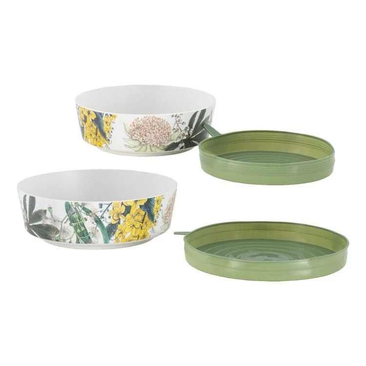 Maxwell & Williams Golden Summer Bamboo Covered Bowl 2 Pack 2 Maxwell & Williams Golden Summer Bamboo Covered Bowl 2 Pack - Image 2
