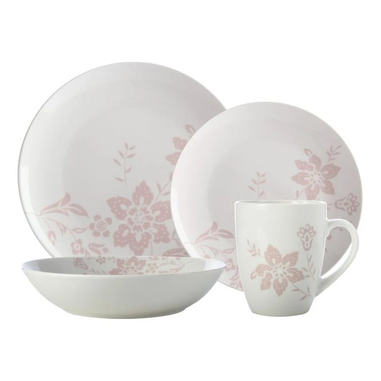 Casa Domani Freesia 16 Piece Dinner Set Pink 5 Casa Domani Freesia 16 Piece Dinner Set Pink - Image 5