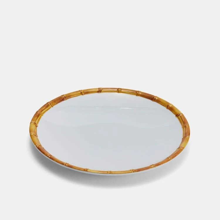 Chyka Home Bamboo Rim Dinner Plate 1 Chyka Home Bamboo Rim Dinner Plate
