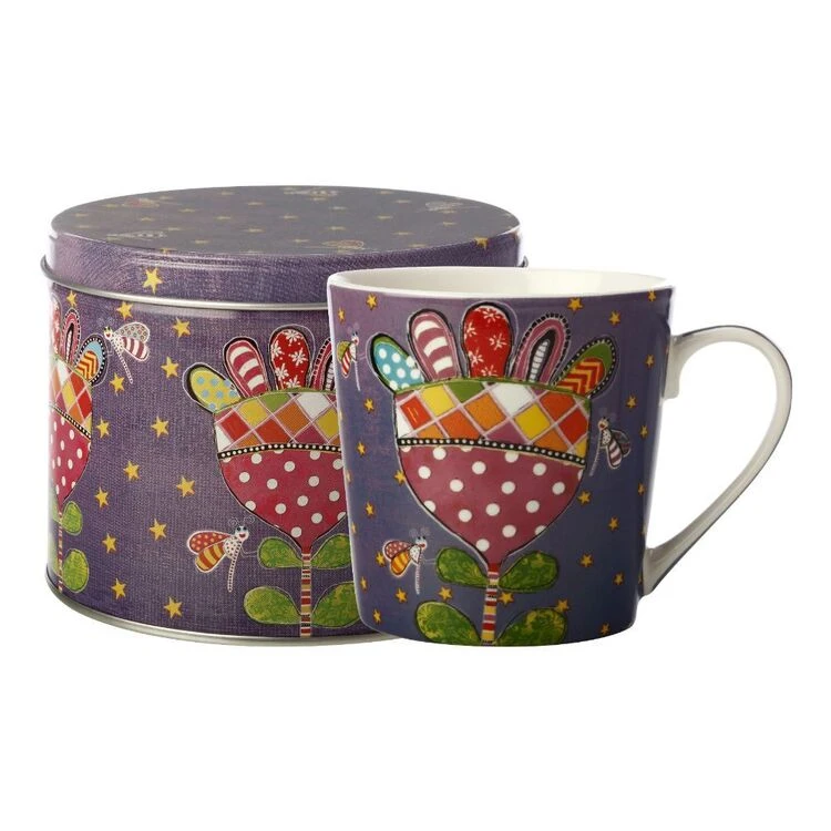Maxwell & Williams Donna's Garden Mug 350ml Terrific Tulip Love Tin Gift Boxed 2 Maxwell & Williams Donna's Garden Mug 350ml Terrific Tulip Love Tin Gift Boxed - Image 2