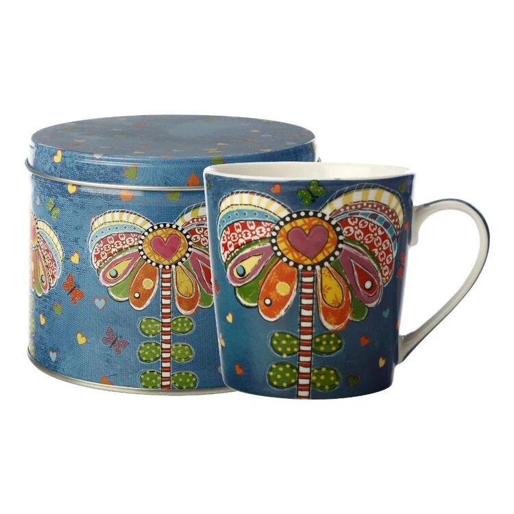 Maxwell & Williams Donna's Garden Mug 350ml Playful Field Of Poppies Tin Gift Boxed 2 Maxwell & Williams Donna's Garden Mug 350ml Playful Field Of Poppies Tin Gift Boxed - Image 2