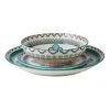 Casa Domani Pelagie Dinner Set 12 Piece Teal/Terracotta