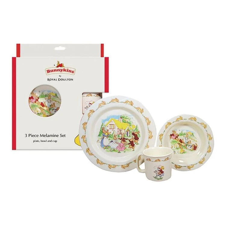 Bunnykins 3-Piece Melamine Set Playing Design 1 Bunnykins 3-Piece Melamine Set Playing Design