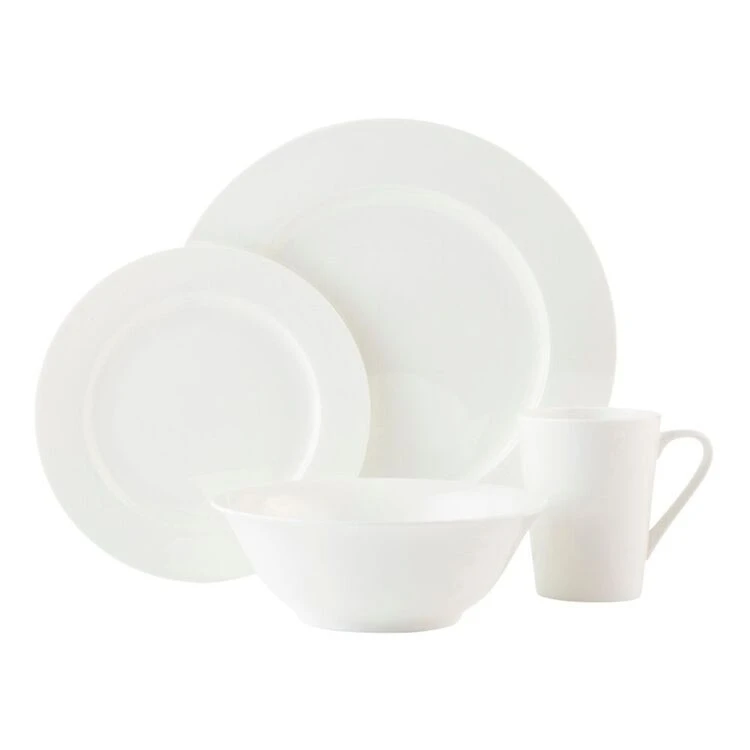 Casa Domani Pearlesque Rim 16-Piece Dinner Set 1 Casa Domani Pearlesque Rim 16-Piece Dinner Set