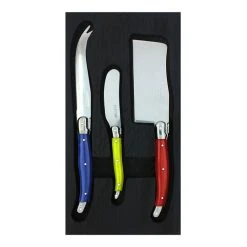 Laguiole Elite Pearl 3-Piece Cheese Knife Set