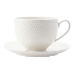 Maxwell & Williams White Basics Diamonds Tea Cup And Saucer 220mL