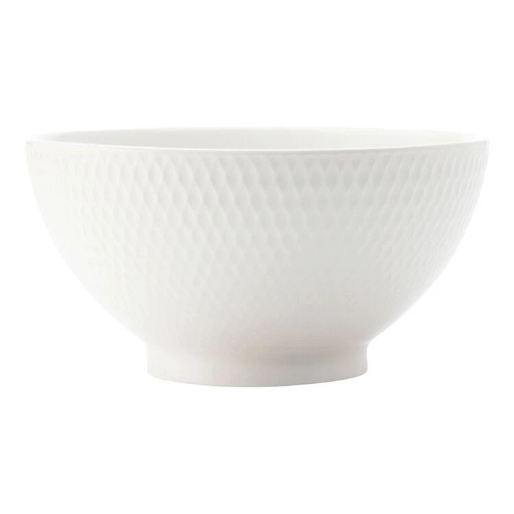 Maxwell & Williams White Basics Diamonds Rice Bowl 12.5cm 1 Maxwell & Williams White Basics Diamonds Rice Bowl 12.5cm