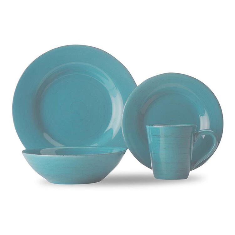 Casa Domani Portofino Turquoise 16-Piece Dinner Set 1 Casa Domani Portofino Turquoise 16-Piece Dinner Set