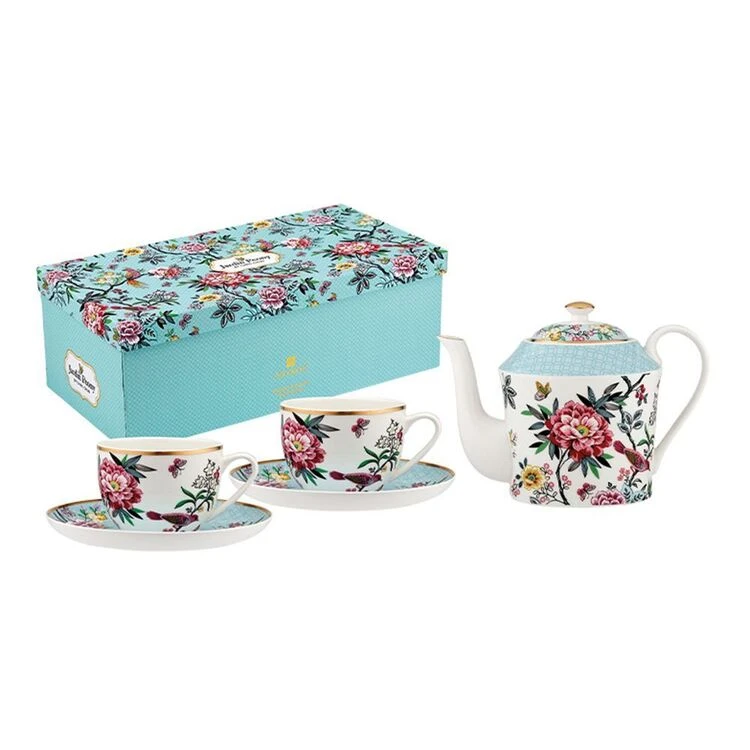 Ashdene Jardin Peony 3-Piece Teapot + Teacup Set 1 Ashdene Jardin Peony 3-Piece Teapot + Teacup Set