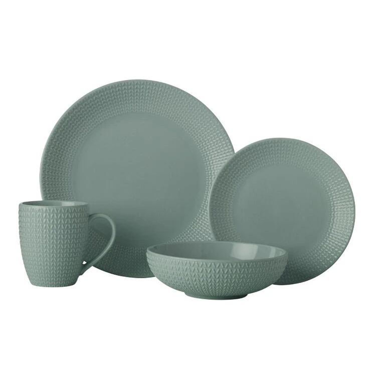 Casa Domani Corallo Sage 16-Piece Dinner Set 1 Casa Domani Corallo Sage 16-Piece Dinner Set