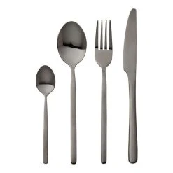 Smith & Nobel Arte 24-Piece Cutlery Set Shiny Black