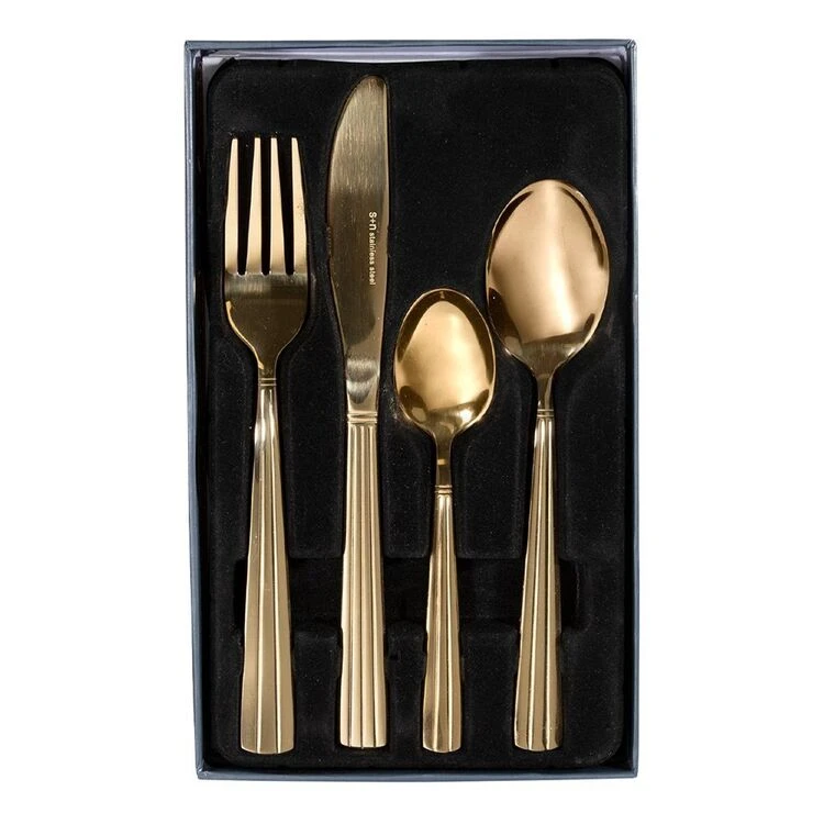 Smith & Nobel Soho 24-Piece Cutlery Set Gold 3 Smith & Nobel Soho 24-Piece Cutlery Set Gold - Image 3