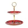 Maxwell & Williams T+C Silk Road 2-Tiered Cake Stand Red