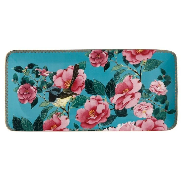 Maxwell & Williams T+C Silk Road Rectangular Platter 33 X 15 Cm Aqua 1 Maxwell & Williams T+C Silk Road Rectangular Platter 33 X 15 Cm Aqua