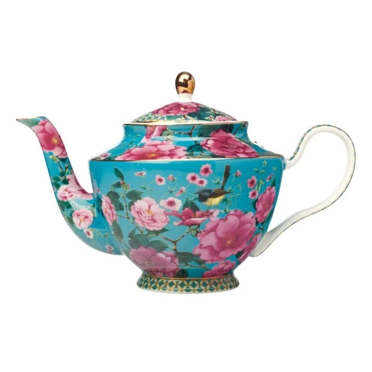 Maxwell & Williams T+C Silk Road Teapot + Infuser 1L Aqua 1 Maxwell & Williams T+C Silk Road Teapot + Infuser 1L Aqua