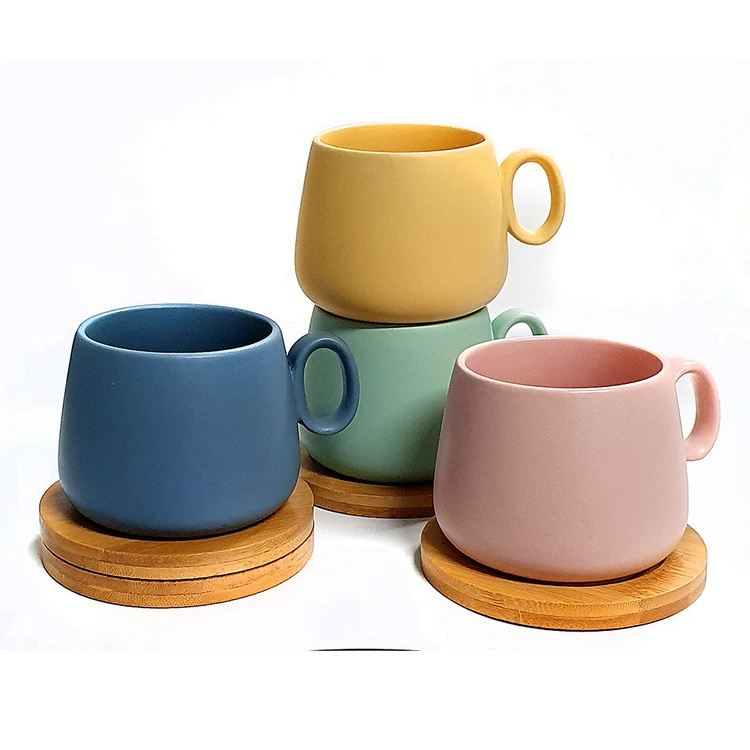 Coffee Culture Matte Colour 250mL Coffee And Tea Cup With Coasters 1 Coffee Culture Matte Colour 250mL Coffee And Tea Cup With Coasters