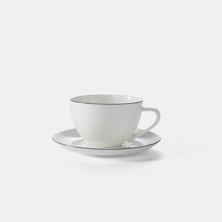 Jayson Brunsdon Homewares Jayson Brunsdon Oatley Noir 250 ML Rimmed Cup & Saucer 1 Jayson Brunsdon Homewares Jayson Brunsdon Oatley Noir 250 ML Rimmed Cup & Saucer