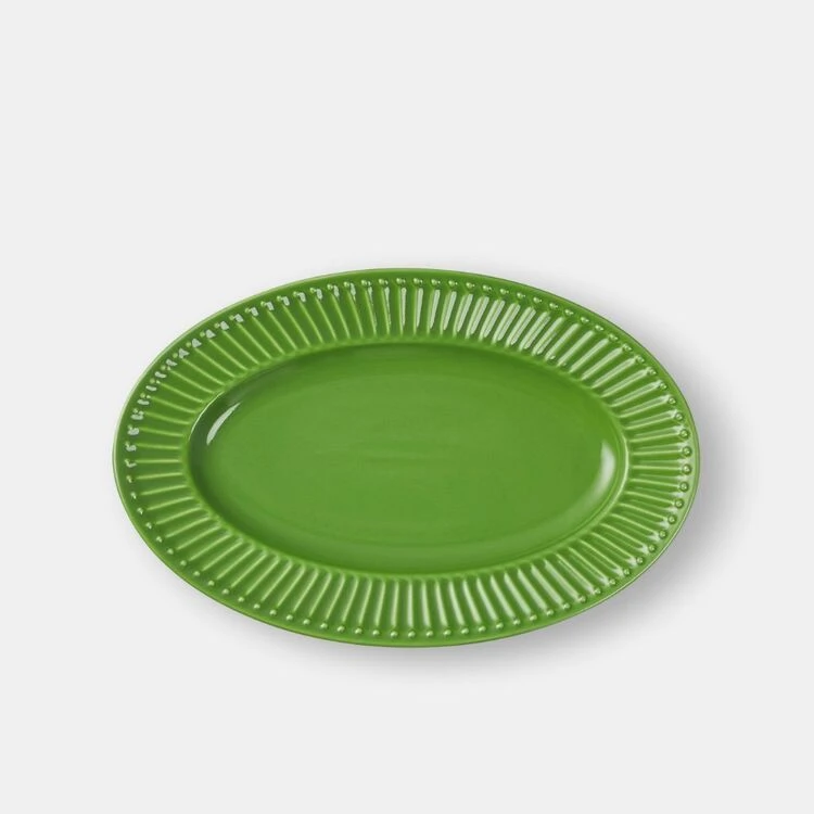 Chyka Home Sunday Oval Platter 30.5cm Green 1 Chyka Home Sunday Oval Platter 30.5cm Green