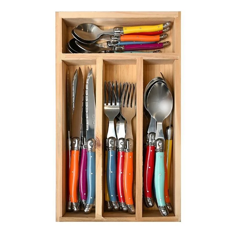Laguiole Elite Rainbow 24 Piece Cutlery Set 2 Laguiole Elite Rainbow 24 Piece Cutlery Set - Image 2