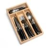 Laguiole Elite Pearl Black 24 Piece Cutlery Set
