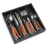 Laguiole Elite Wood Finish 24 Piece Cutlery Set