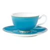 Maxwell & Williams Teas & C's Classic Footed Cup & Saucer 200mL Aqua Gift Boxed