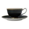 Maxwell & Williams Teas & C's Classic Footed Cup & Saucer 200mL Black Gift Boxed