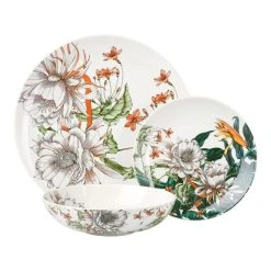 Maxwell & Williams The Blck Pen Night Garden Flower Dinner Set 12 Piece