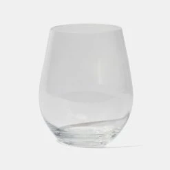 Chyka Home Bamboo Acrylic Stemless Wine Glass - Clear